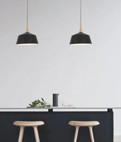 Pendant lamp NORDIC Scandinavian Medium Dome BLK