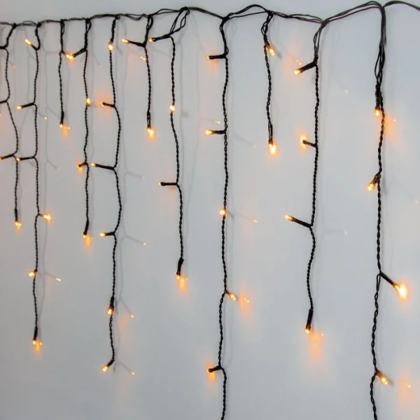 Icicle lights warm white 6m