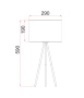 Table lamp JAMBES-T2 E27 WHT