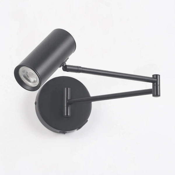 Wall lamp Beatrice Swing Arm with charging ports blk