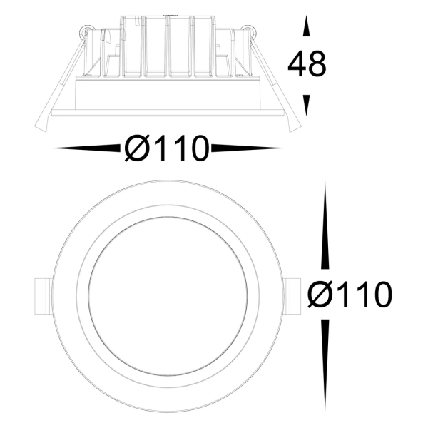 Recessed downlight Polly Polycarbonate WHT Fixed 3CCT LED 8W IP WTH Recessed downlight Polly Polycarbonate WHT Fixed 3CCT LED 8W IP WTH