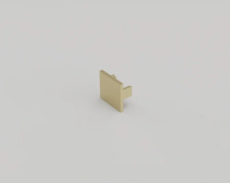 Surface track MUSE end cap low side Brass