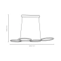Pendant lamp Elta LED 40W 3K L120 BL