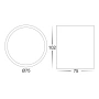 Surface downlight Nella Adjustable 12V 3CCT LED 7W BLK
