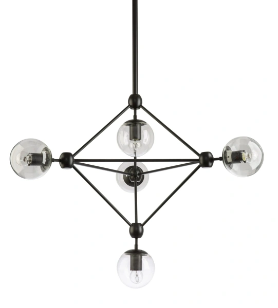 Pendant lamp KLESH-5L-Black E27 4W