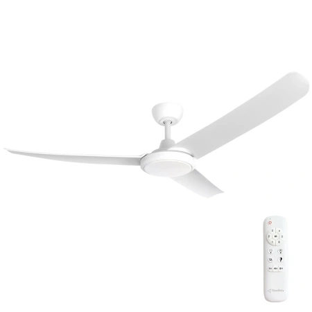 Ceiling Fan Flatjet 3-4-5 blades LED 24W CCT WHT 56