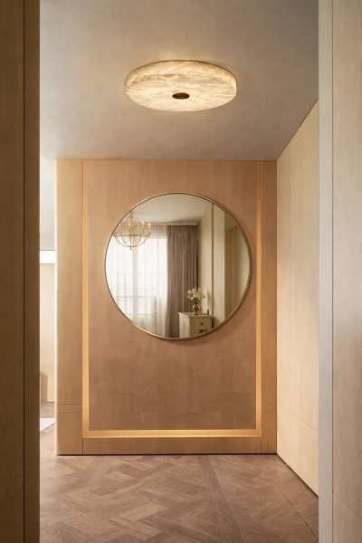 Ceiling Light Malena C1 Alabaster Spanish Marble D40 LED 30W 3CCT BRS