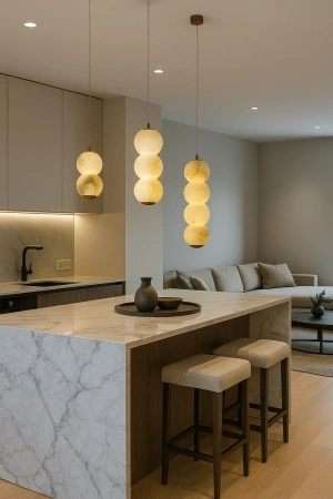 Pendant lamp Esco 2 Alabaster Spanish Marble LED 6W 3CCT BRS