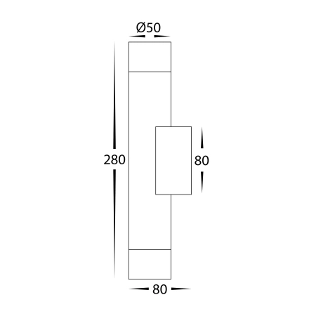 Wall light Dugo Up & Down LED D50 BL