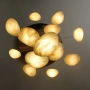 Pendant lamp Miraflores Alabaster Spanish Marble P13 LED 80W CCT Dim BRS