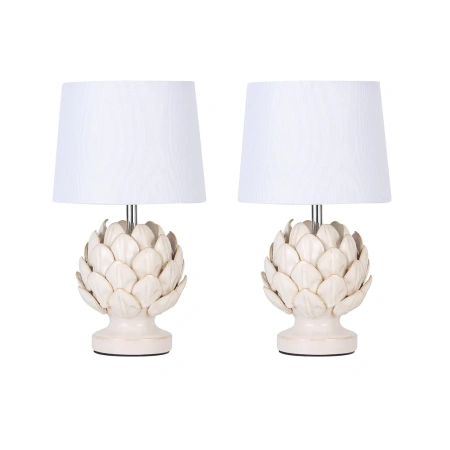 Table lamp Tasha Artichoke Set of 2 E14 WHT