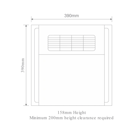Exhaust fan Heatcore 4-in-1 Retrofit Line Bathroom Heater 3CCT 12W LED WHT