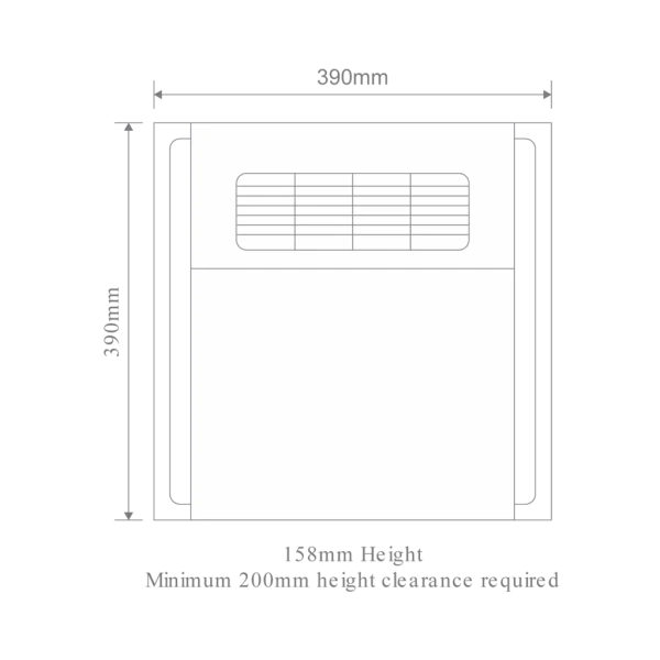 Exhaust fan Heatcore 4-in-1 Retrofit Line Bathroom Heater 3CCT 12W LED BLK