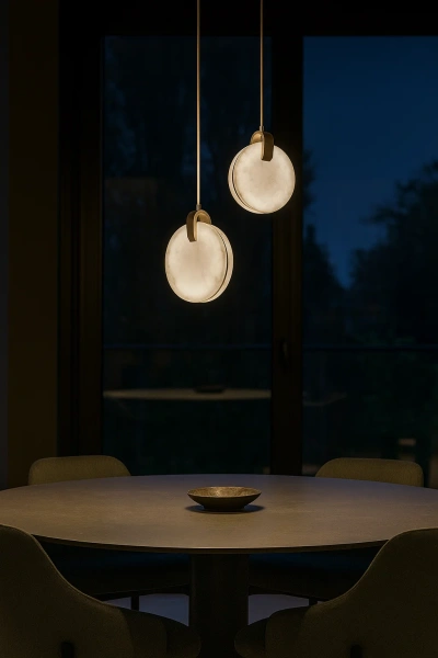 Pendant lamp Villastar 2 Alabaster Spanish Marble LED CCT Dim BRS