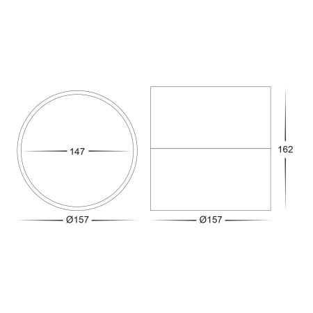 Surface downlight Nella 12V 3CCT 18W LED WITH EXTENSION BL