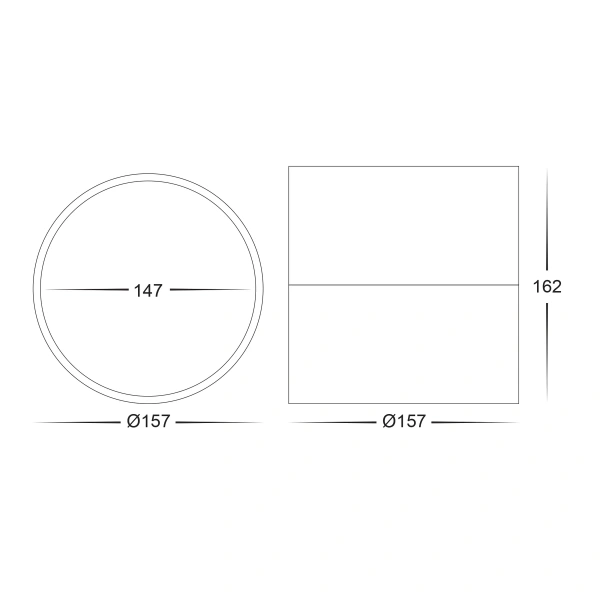 Surface downlight Nella 12V 3CCT 18W LED WITH EXTENSION BL