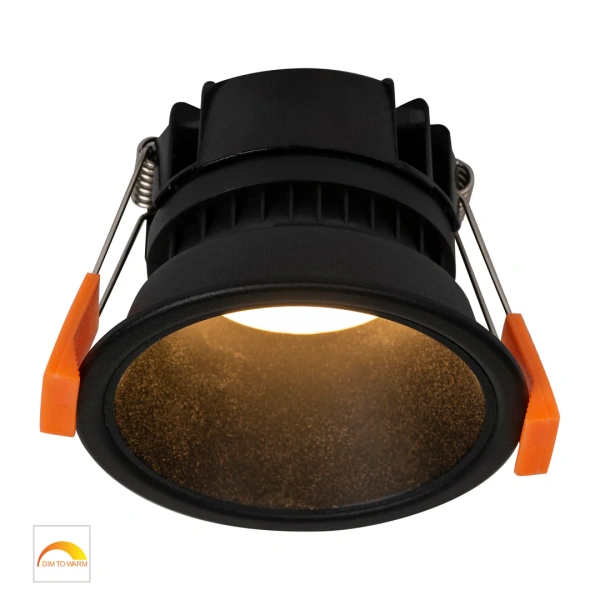 Recessed downlight Gleam BLK with BLK Insert Fixed Dim to Warm LED Recessed downlight Gleam BLK with BLK Insert Fixed Dim to Warm LED