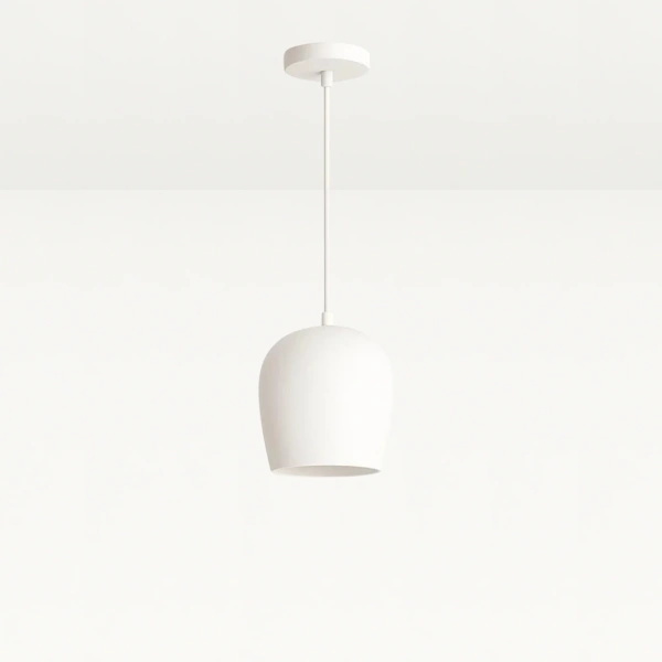 Pendant lamp Clay Drop E27 WH