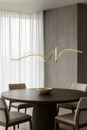 Pendant lamp Famous linear 2 P1 LED 20W 3CCT L1200 GL