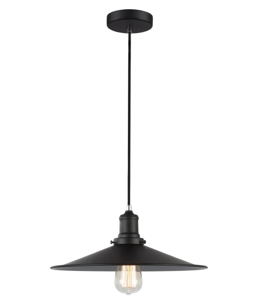 Pendant lamp Piatto E27 Large black
