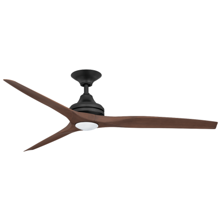 Ceiling fan Spitfire AC D60 Black Base Walnut Blades 17w LED Light