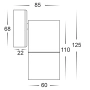 Wall light Tivah Fixed Down GU10 3CCT BL