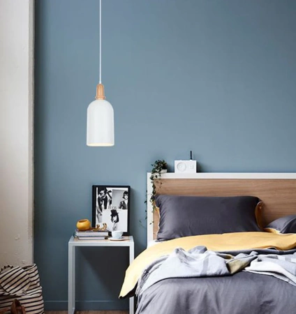 Pendant lamp HORTEN Scandinavian Oblong Shape WHT