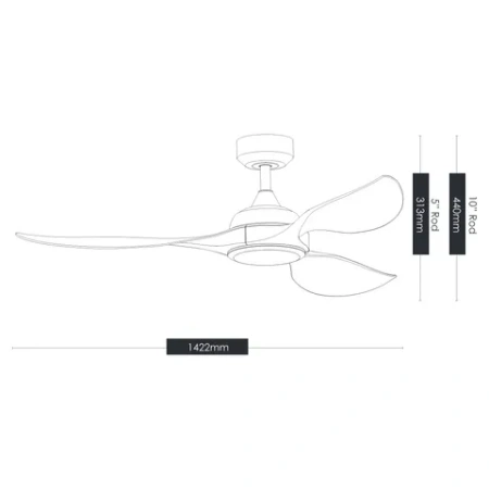 Ceiling Fan Ranger RWS 52 DC WiFi BLK