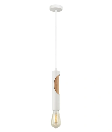 Pendant lamp IDA2 Blonde Wood Tube WHT