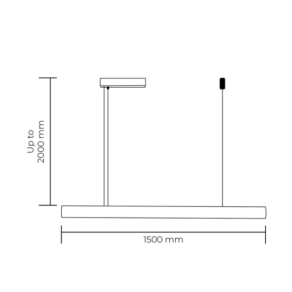 Pendant lamp Luminara Marble L150 BLK