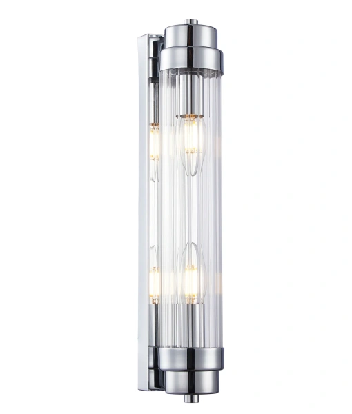 Wall light VARILLAS2 Up-Down Clear Glass Rod Chrome 10W