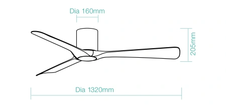 Ceiling Fan Fresno DC 52 Wi-Fi 33W WHT