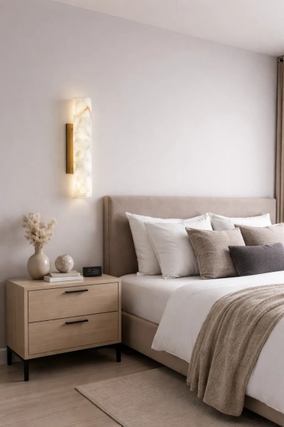 Wall light Lecina Alabaster Spanish Marble LED 12W 3CCT BRS