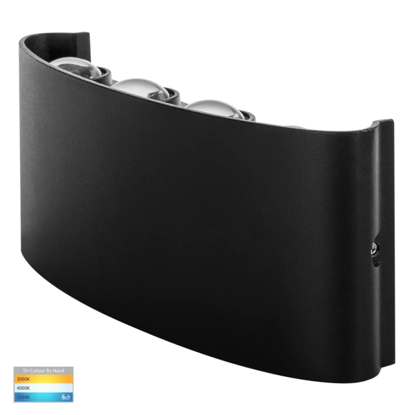 Wall light Maro Up & Down TRICol LED 8W IP54 12V BLK