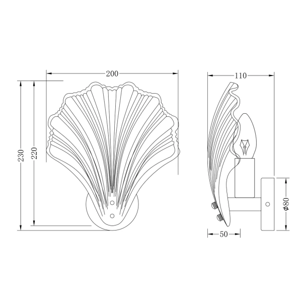 Wall lamp Aurora Clear Glass E14 brs