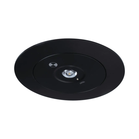 Recessed emergency light Evac D63 3.5W non-maintained BLK