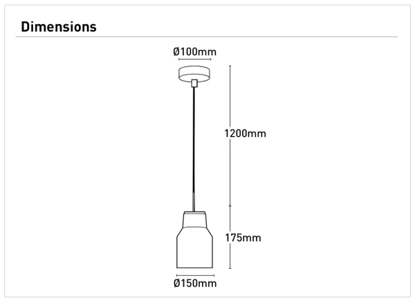 Pendant lamp Moby Small E27 Pendant lamp Moby Small E27
