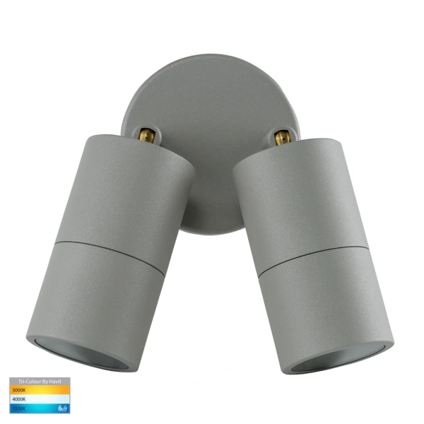 Wall light Tivah Silver 3CCT Double Adjustable HV1347GU10T IP65