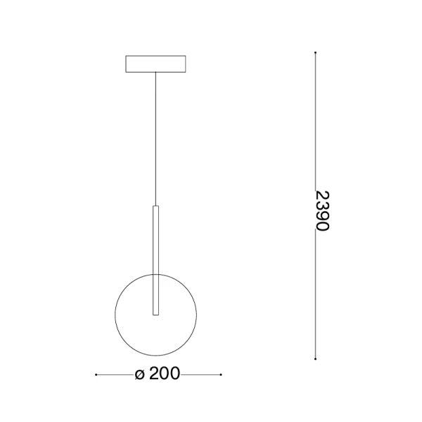 Pendant lamp Equinoxe SP1 D20 LED G4 2W BRS Pendant lamp Equinoxe SP1 D20 LED G4 2W BRS