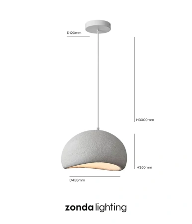 Pendant lamp Emi P45 E27 WHT