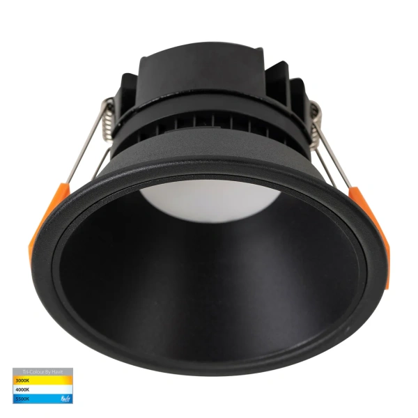 Recessed downlight Gleam BLK with BLK Insert 3CCT Fixed Deep LED 9W IP54 Recessed downlight Gleam BLK with BLK Insert 3CCT Fixed Deep LED 9W IP54