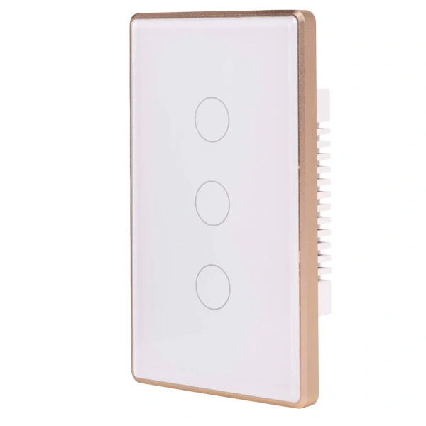 Wall Switch 3 Gang WHT-GLD HV9120-3 Wifi