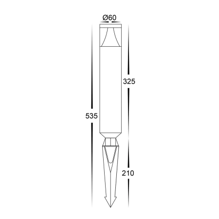 Garden light Divad Aluminium Black LED HV1488T-BLK IP65