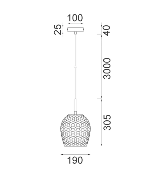 Pendant lamp Fossetta 2 E27 D19 SM Pendant lamp Fossetta 2 E27 D19 SM