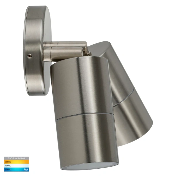 Wall light Fortis Stainless Steel 3CCT Double Adjustable HV1372T IP65