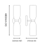 Wall lamp Noren Alabaster G9 Antique brass