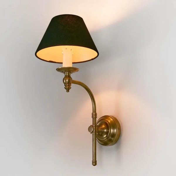 Wall light Soho Curved Base Antique E14 H 430 BRS