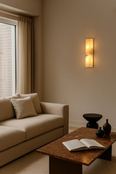 Wall light Lecera 1 Alabaster Spanish Marble G9 BRS