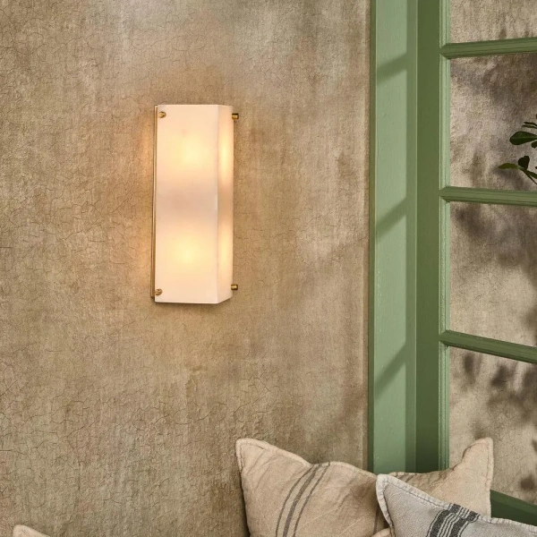 Wall light Tabular Alabaster G9 BRS