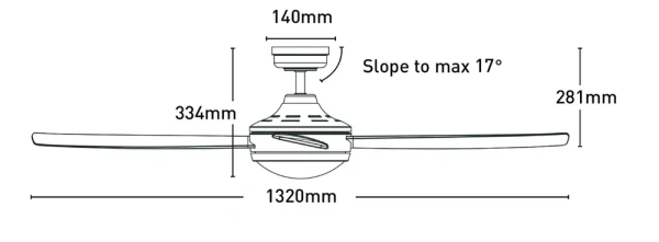 Ceiling fan Anova D52 DC Ikuu Smart Wi-Fi with Remote WH